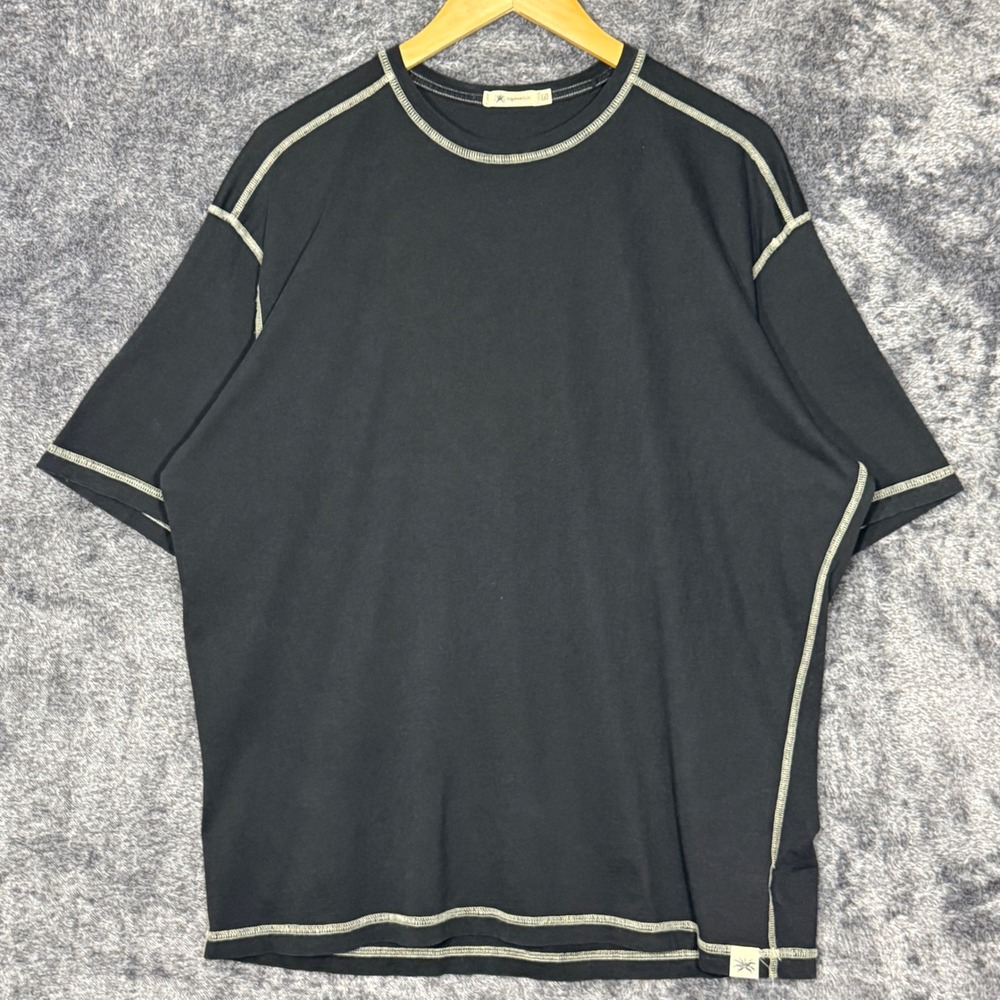 Agave Lux T-Shirt Classic Cut Supima Cotton Mens XL Black Contrast Stitch